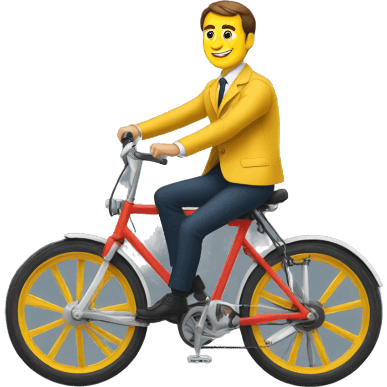 macron sur un velo emoji