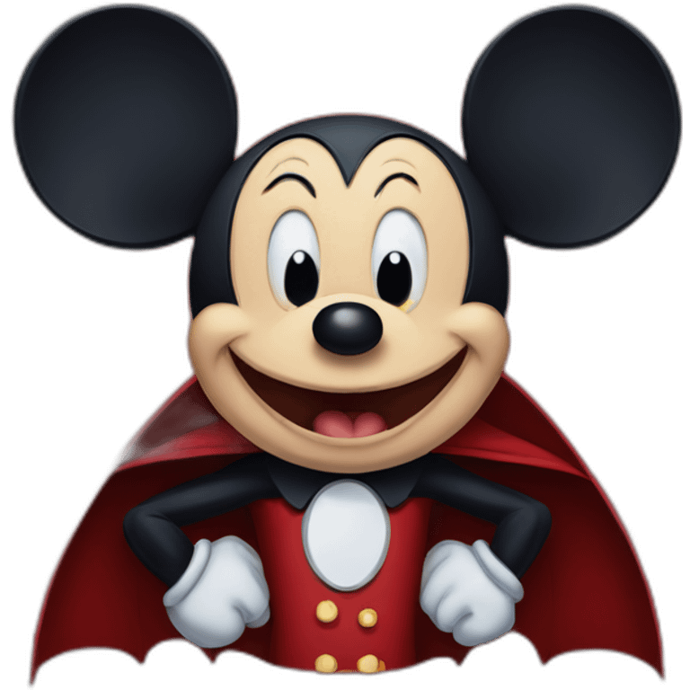 Mickey Mouse as dracula emoji