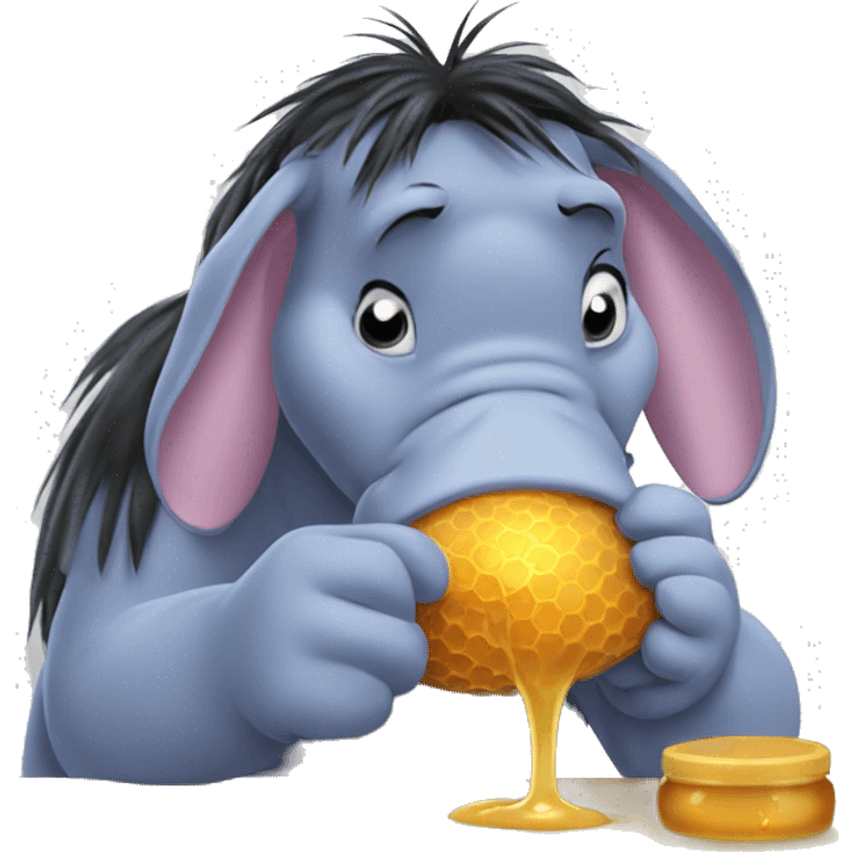 eeyore eating honey  emoji