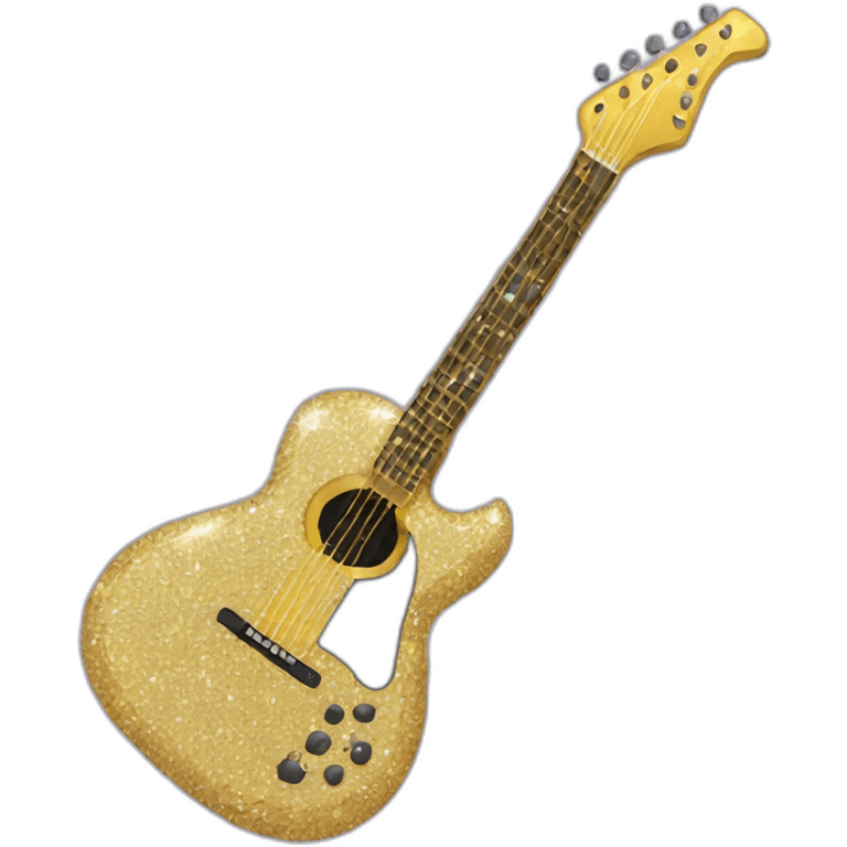 sparkly guitar emoji