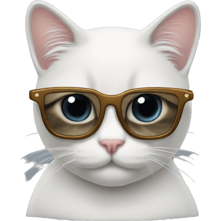 Gato con gafas emoji