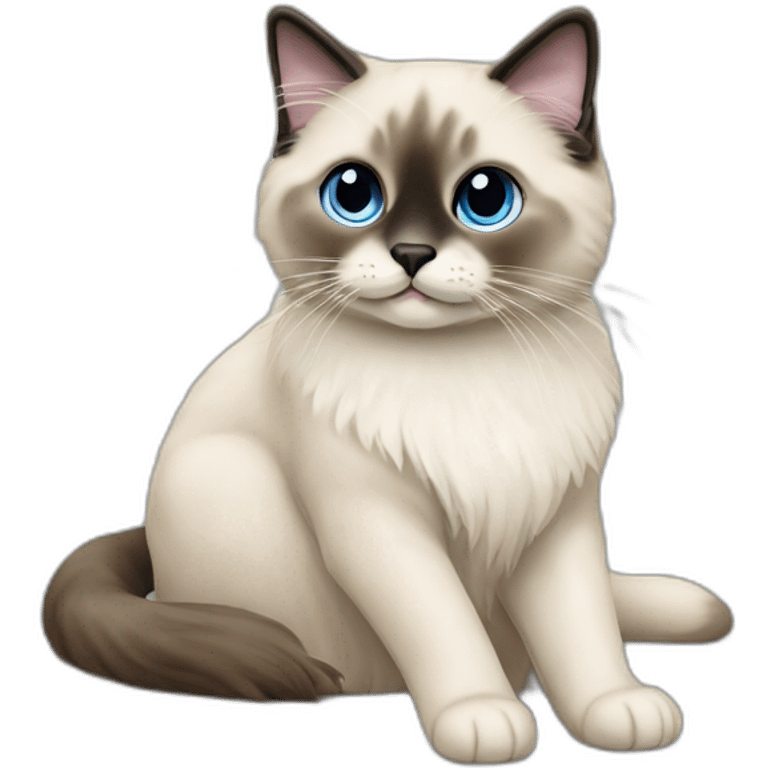 Seal point Ragdoll cat emoji