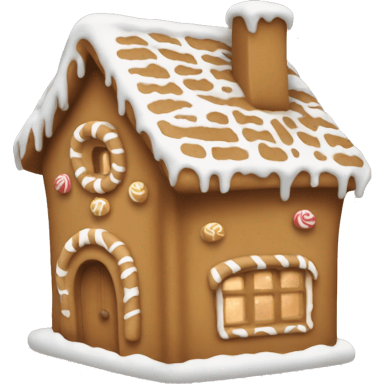 Cosy beige gingerbread house  emoji