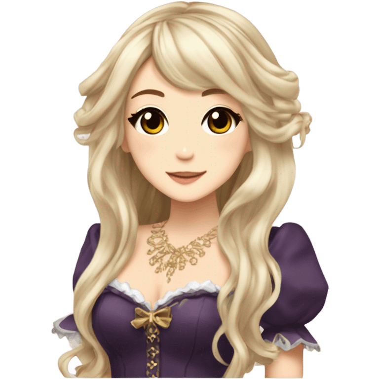 hime gyaru girl, elf princess, pointy ears emoji