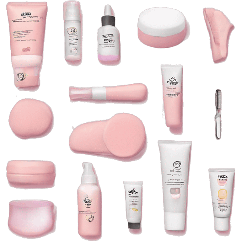 skin care Kit light pink emoji