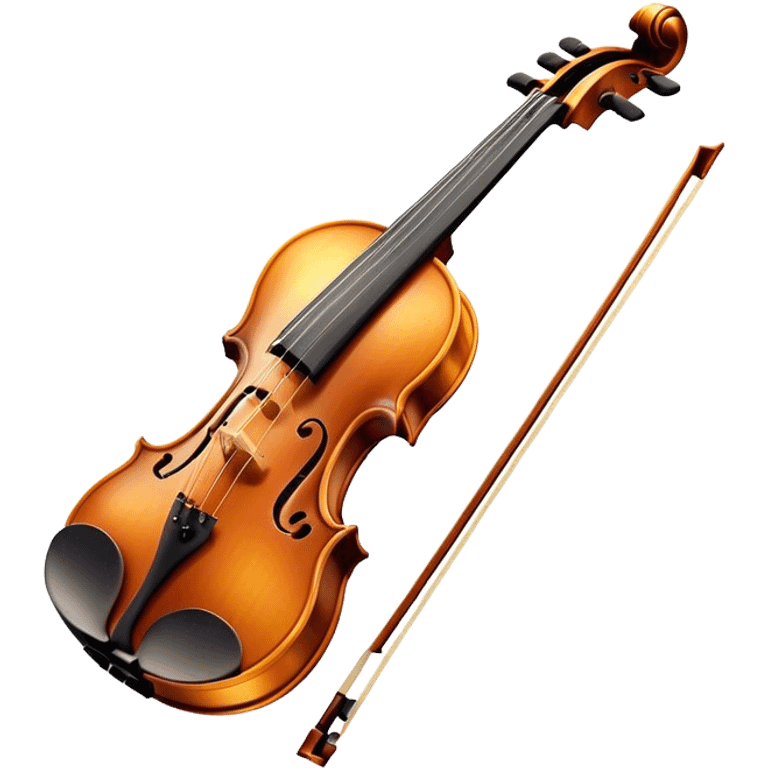 Cinematic Realistic Violin, rich polished wood with delicate curves, strings stretching tautly, fine dust particles catching the golden stage light, glowing with an elegant and timeless charm. emoji