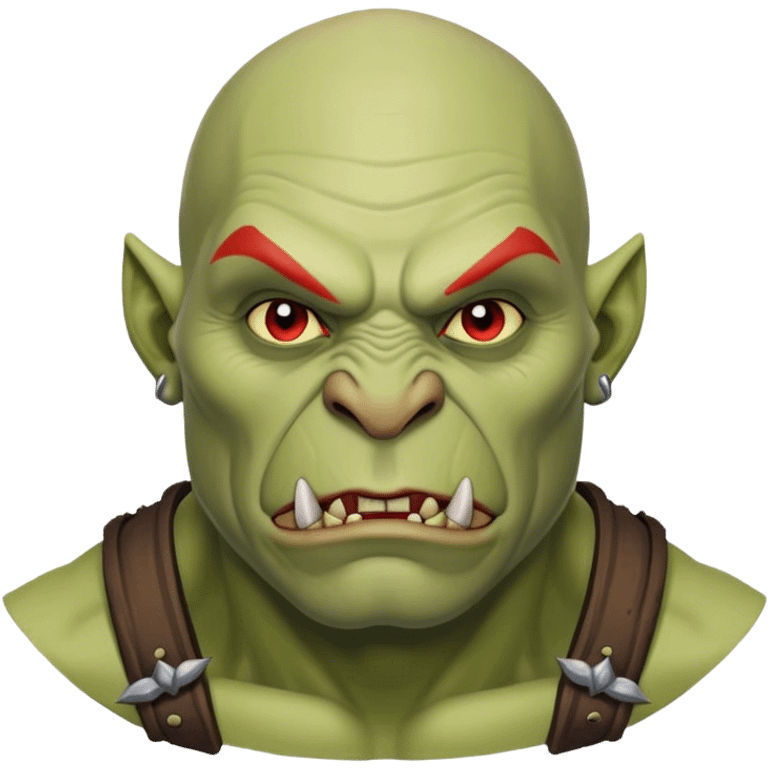 Bald white skinned orc emoji