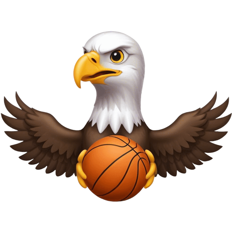 Eagle with a basketball emoji