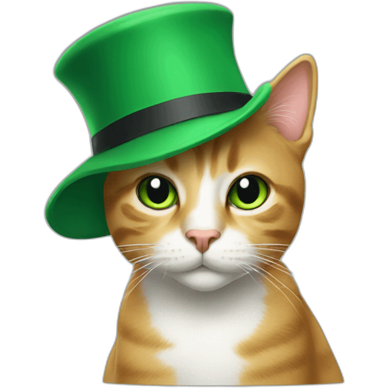 Cat with Green hat  emoji