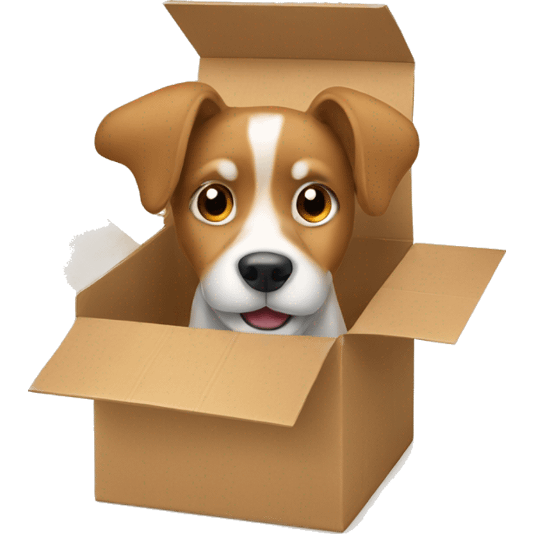 Dog inside box emoji