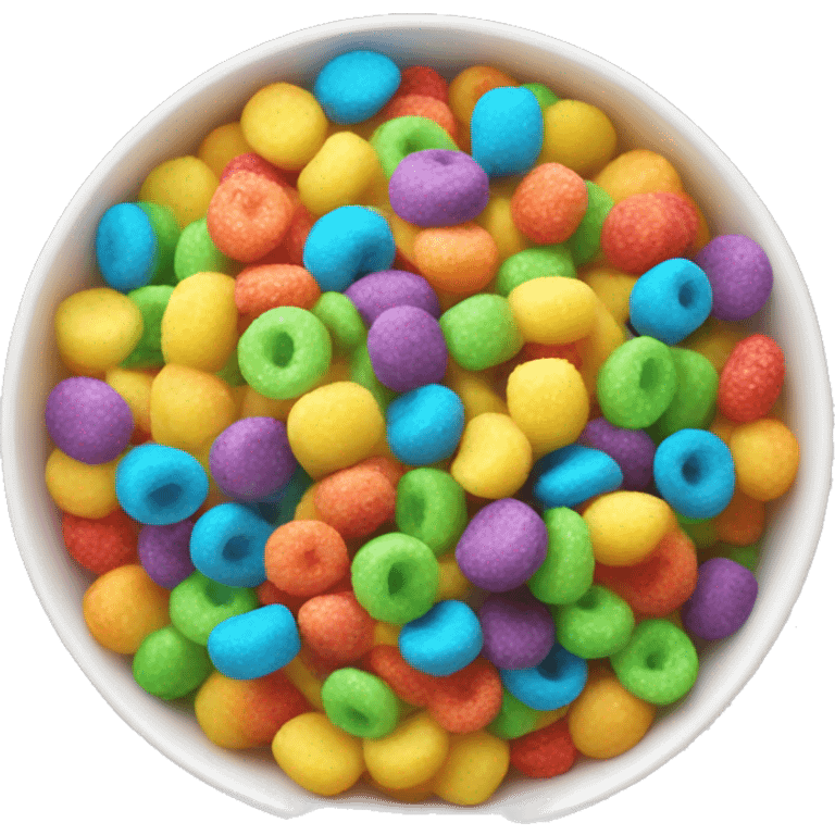 bowl of rainbow cereal emoji