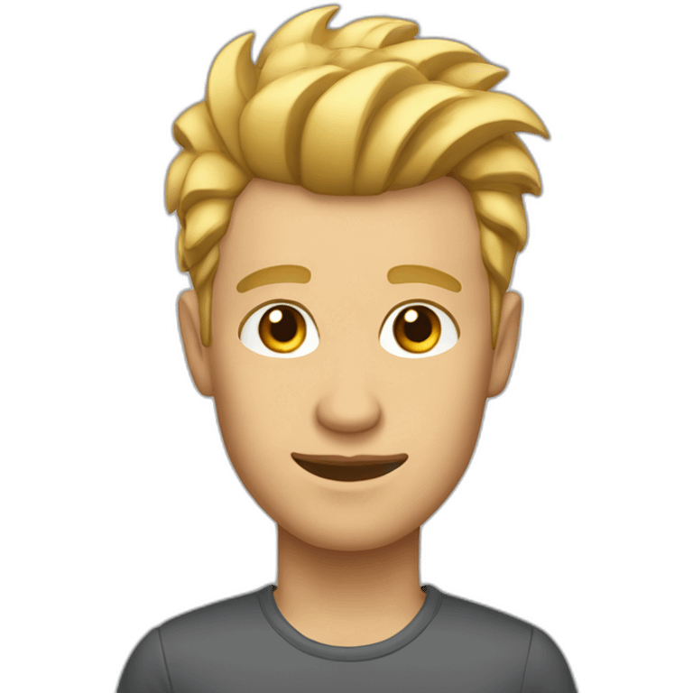 white male with pompadour emoji