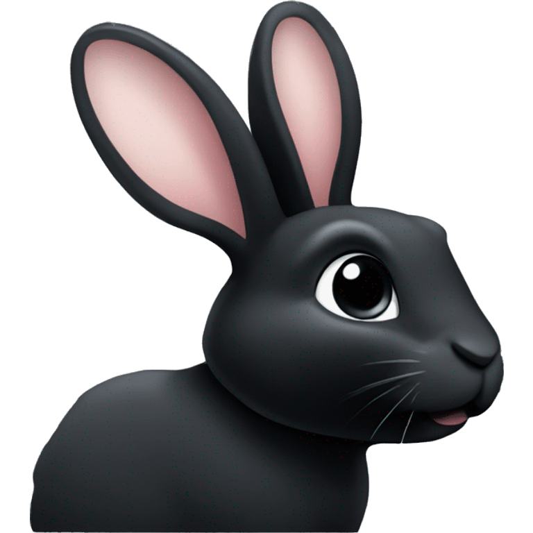 a rabbit in all black  emoji