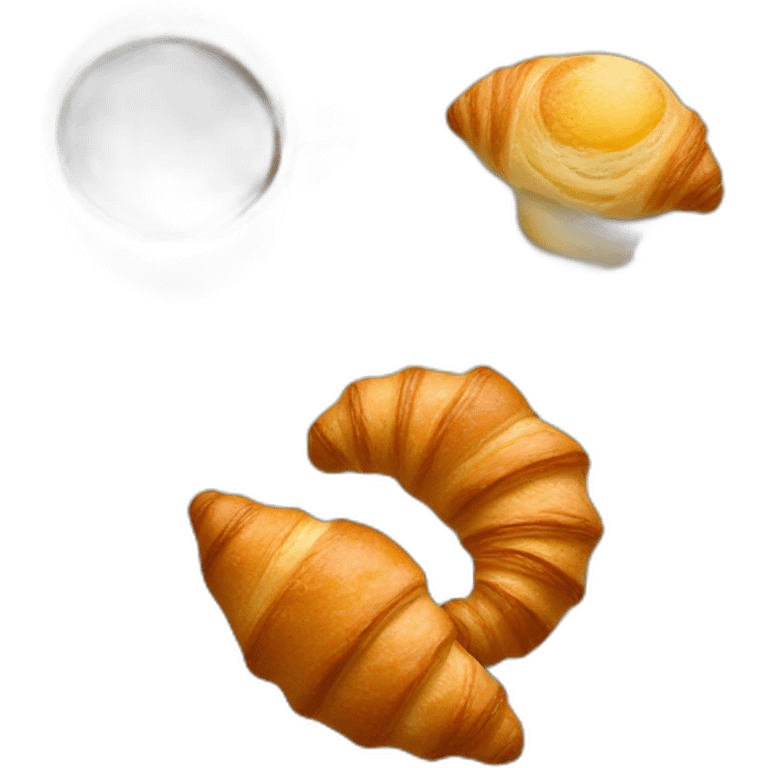 breakfast lattee and croissant emoji