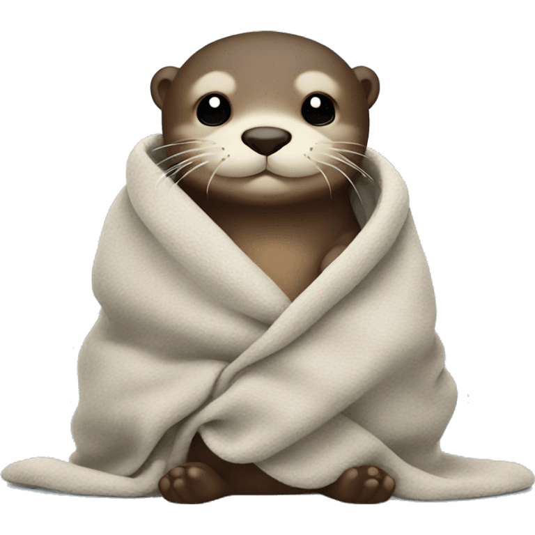 otter cozy in blanket emoji