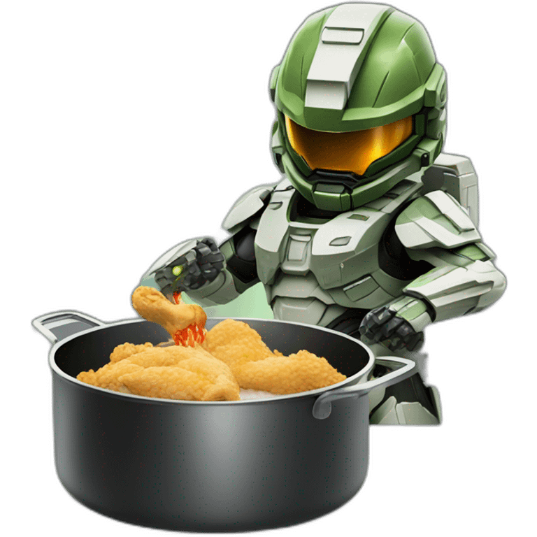 master chief cooking chicken emoji