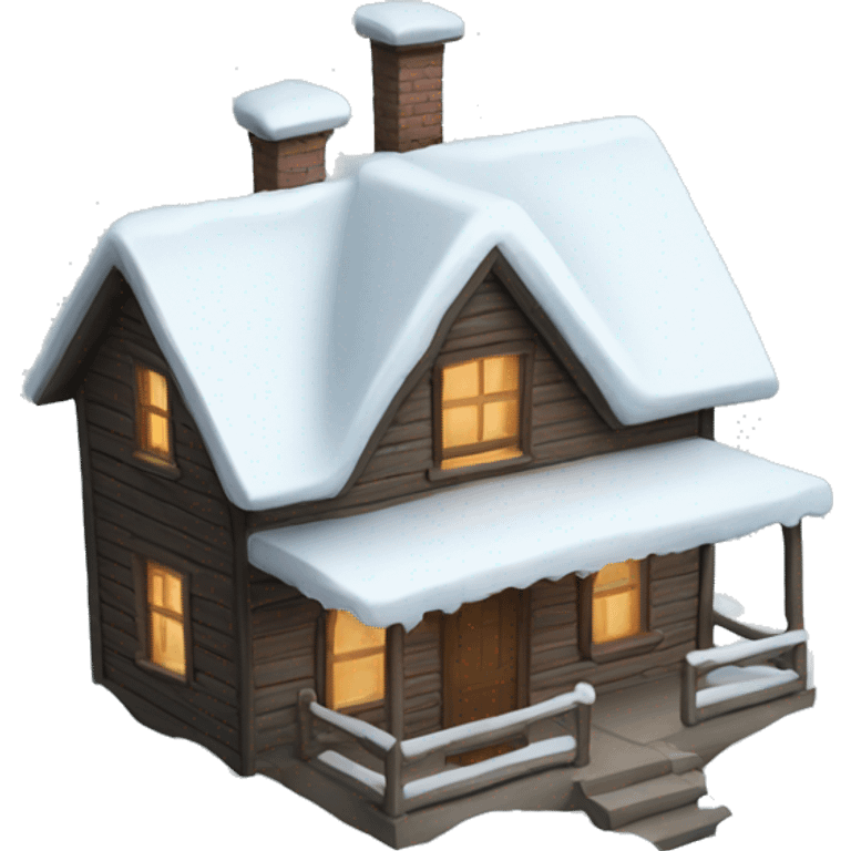 Cozy little house with snow roof emoji