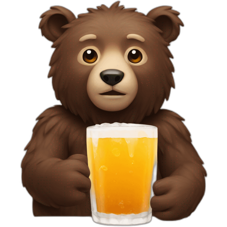 Omada drinking a bear emoji