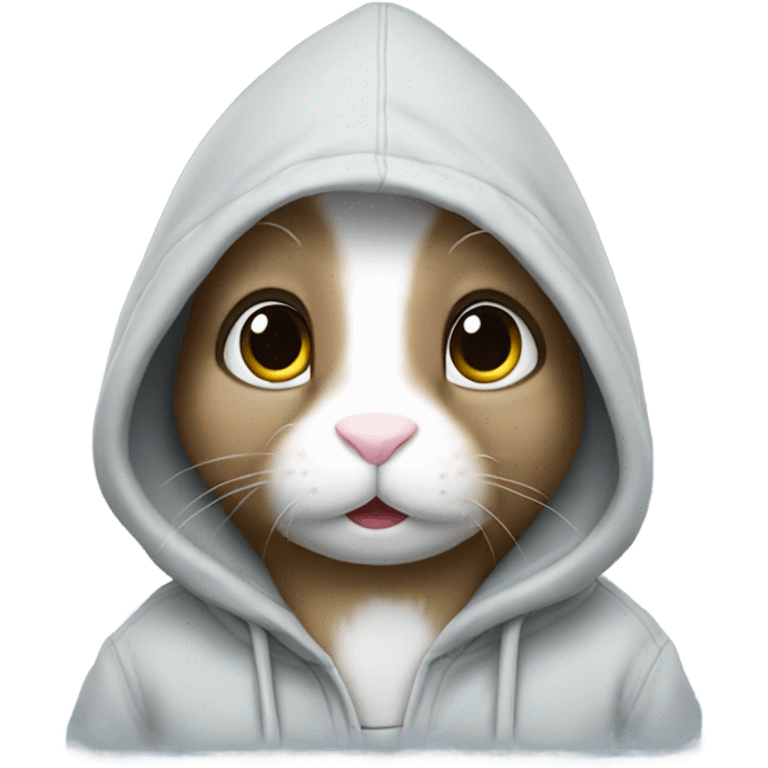 Bunny wearing hoodie  emoji