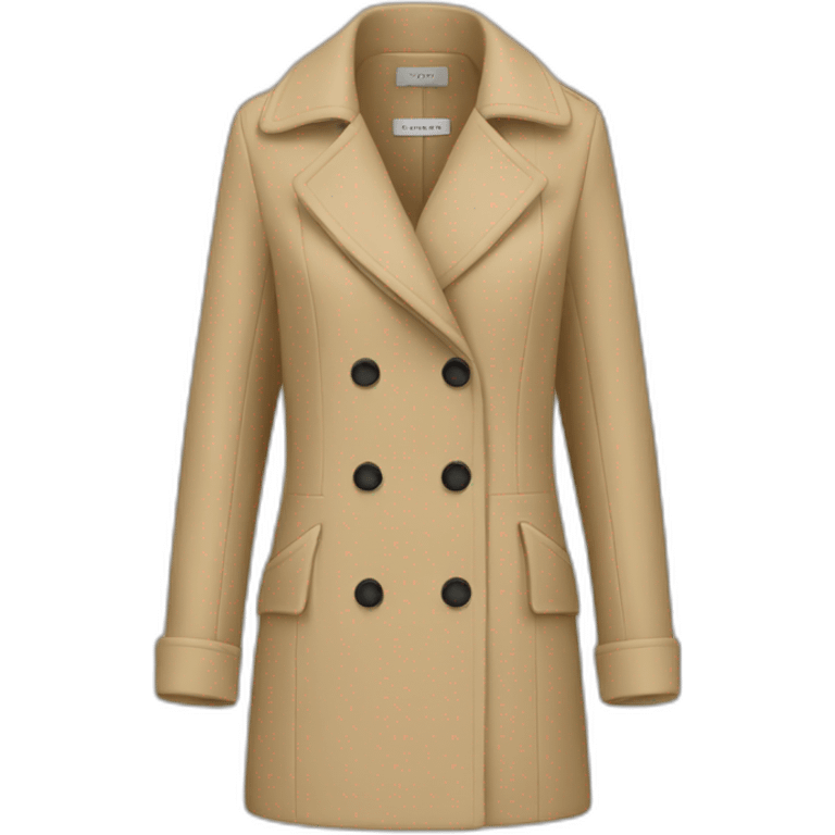 Beige coat for women emoji