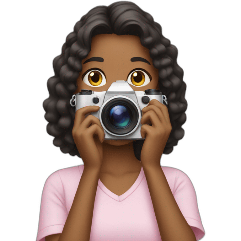 A girl taking photo emoji