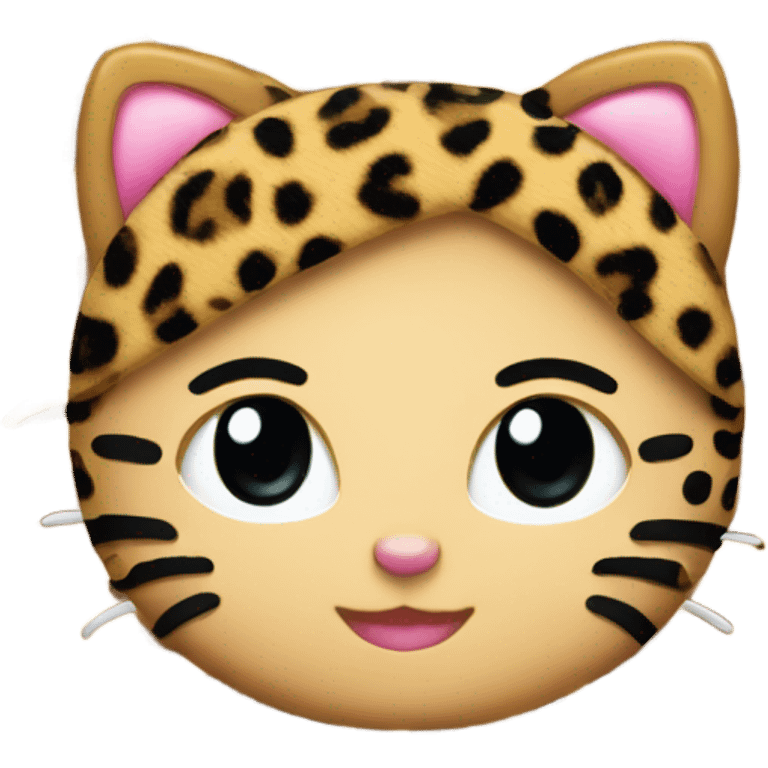 Hello kitty with leopard print emoji