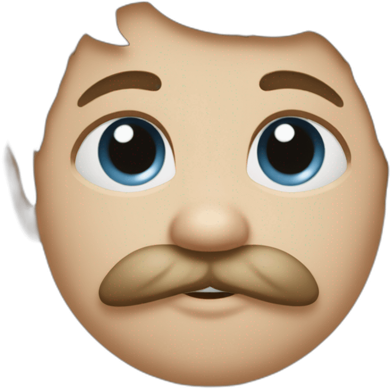 un bébé qui as des moustaches  emoji