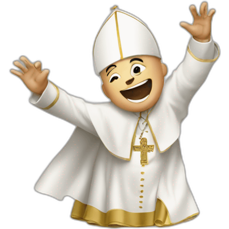 the pope doing the griddy dance emoji