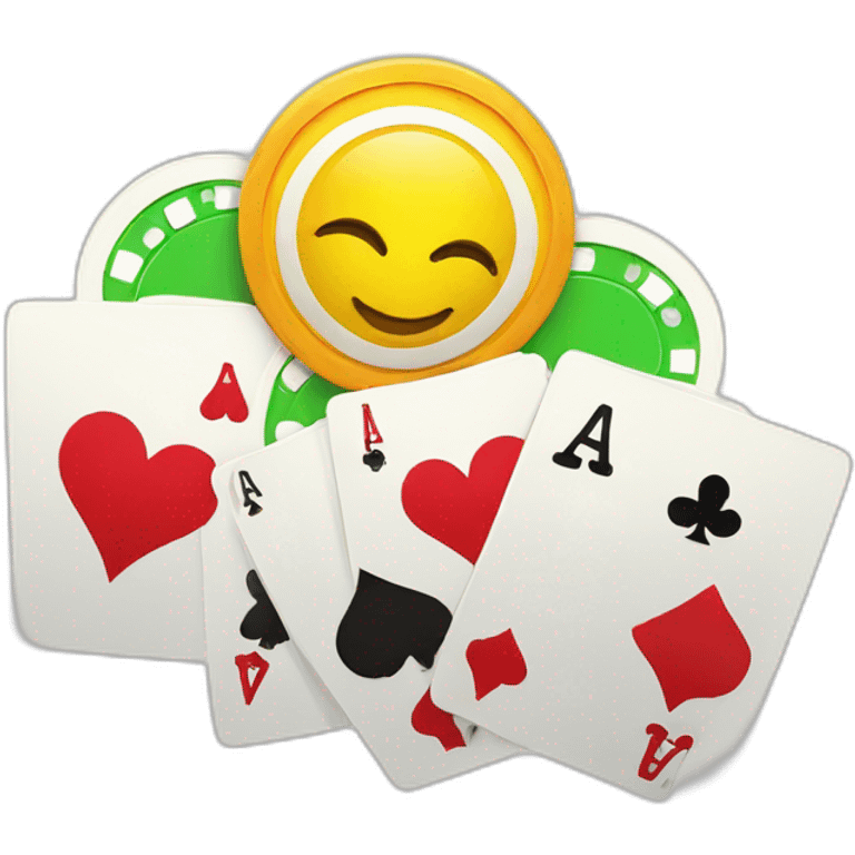 Poker chips and cards emoji