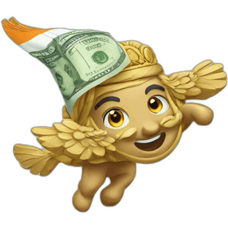 Indian money flying emoji