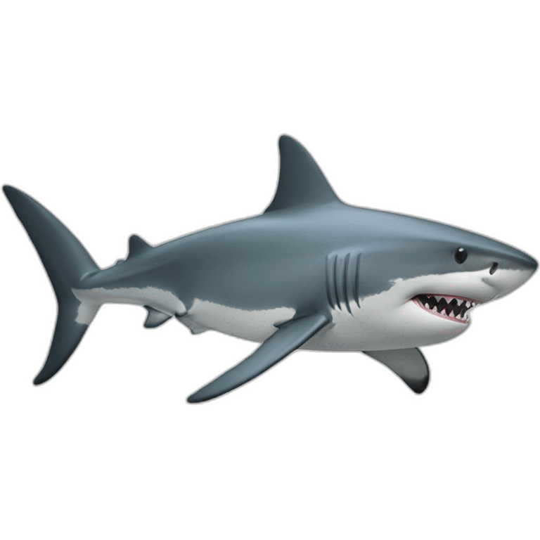 A white shark emoji