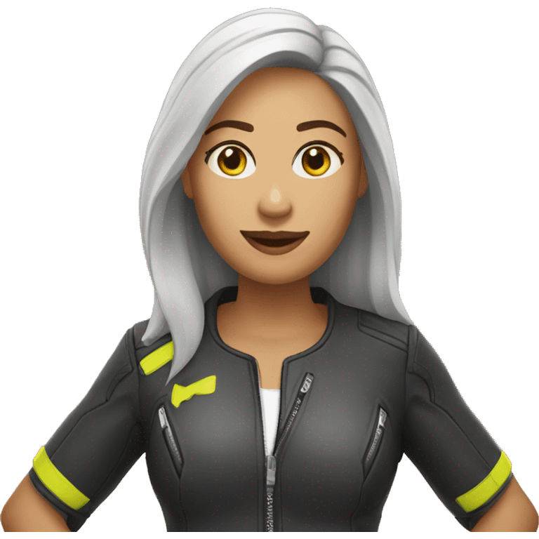 Mulher na moto emoji