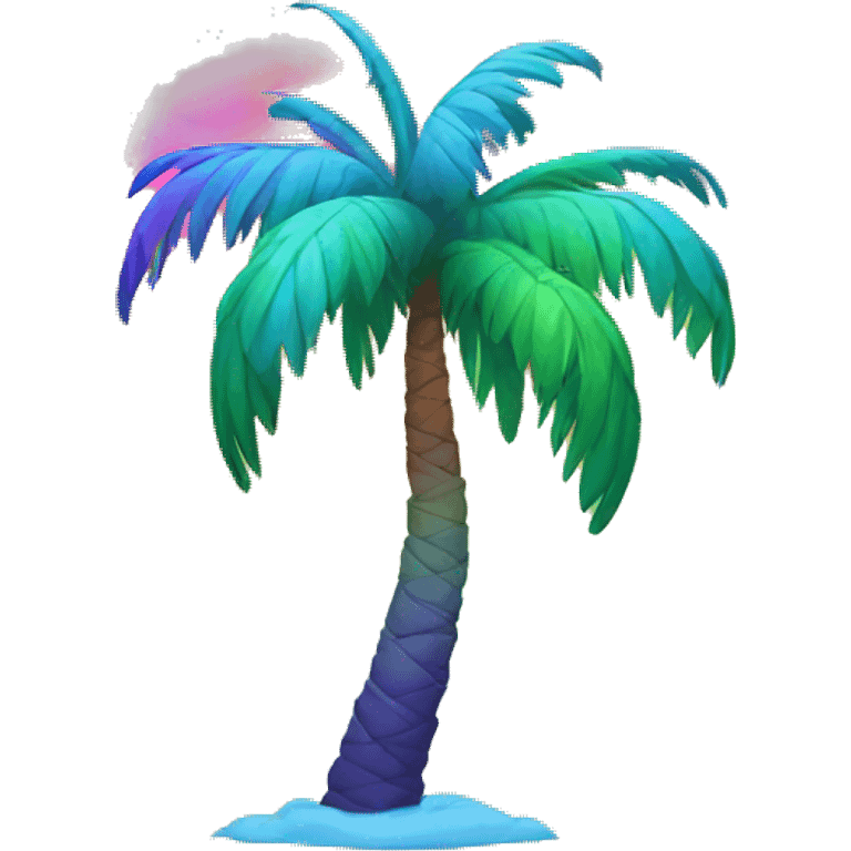 rainbow palm tree emoji