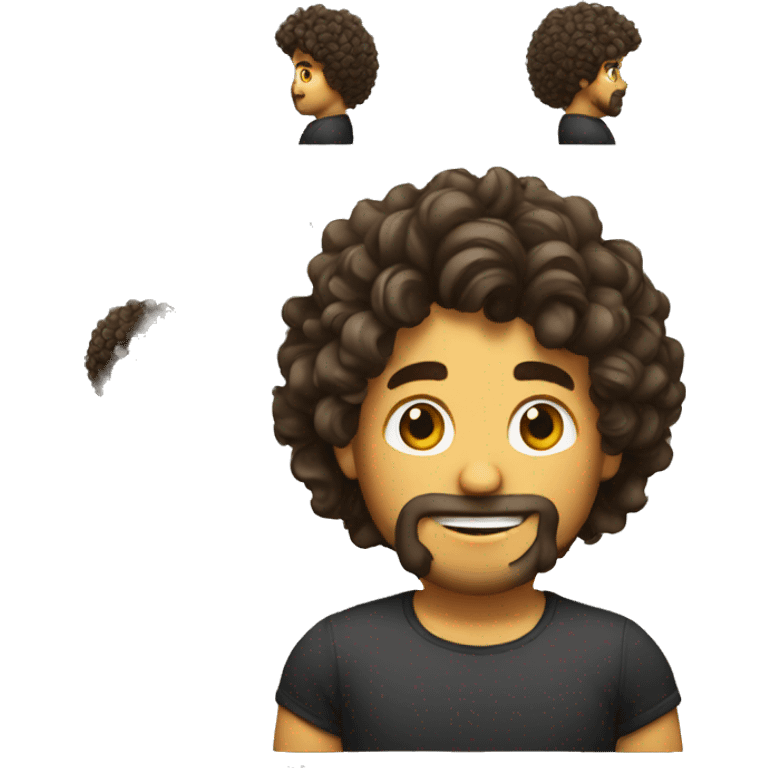 HOMBRE CABELLO RIZADO LARGO emoji