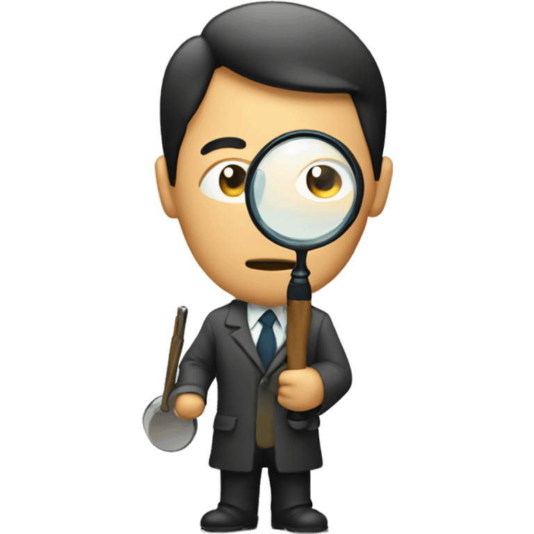 asian investigator with a magnifying glass emoji