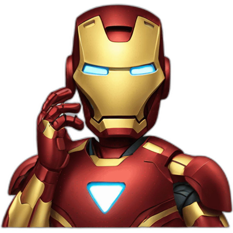 iron man talking on phone emoji