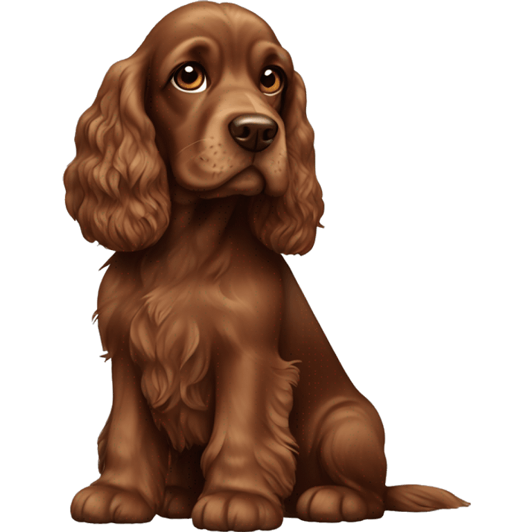 Brown cocker spaniel  emoji