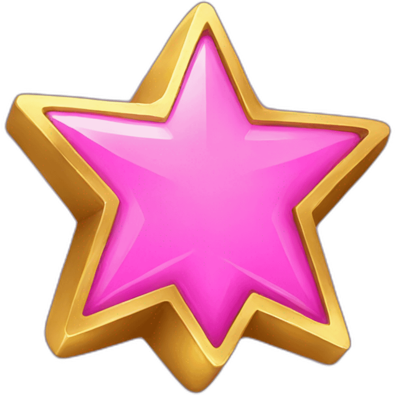 Golden ingot with a pink star  emoji