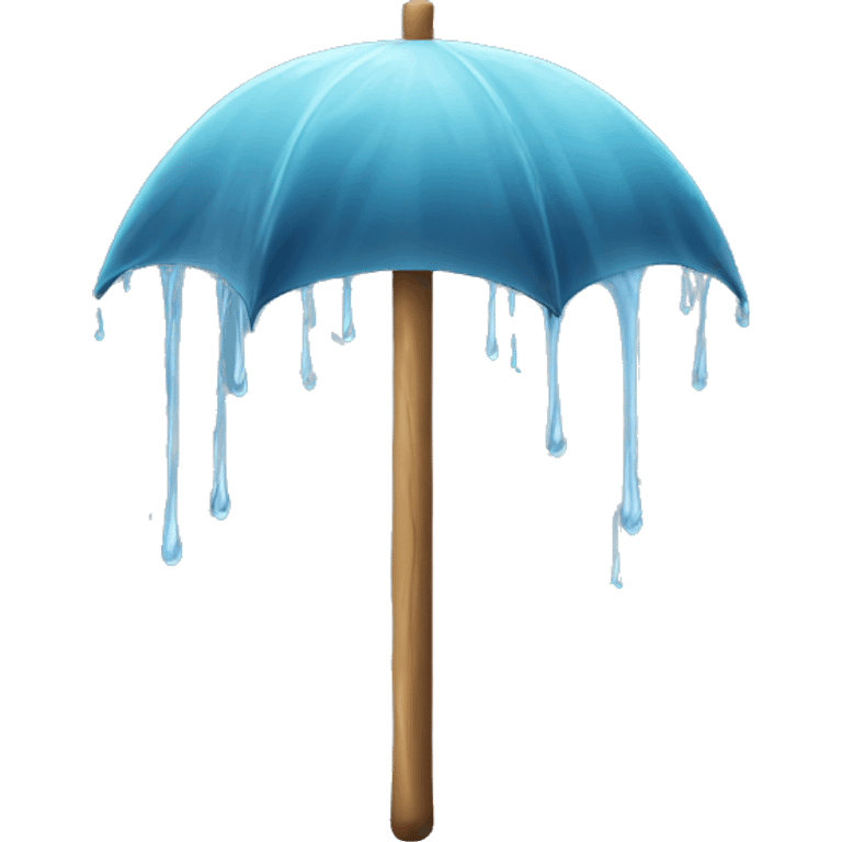 Rain on stick emoji