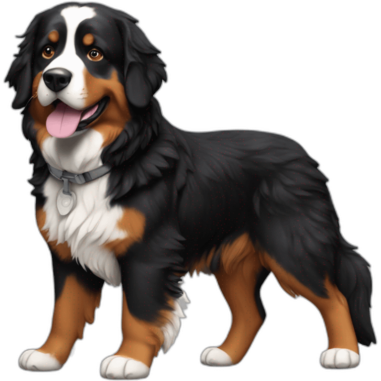 Astronaut Bernese mountain dog emoji