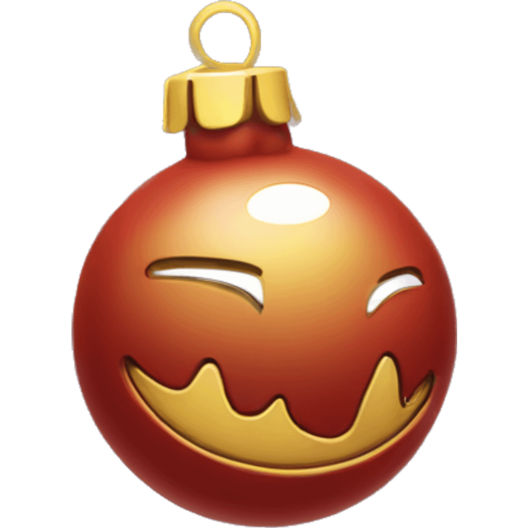 dunkelrote Weihnachtskugel emoji