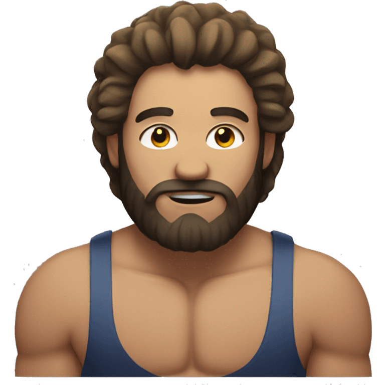 Bearded wrestler  emoji