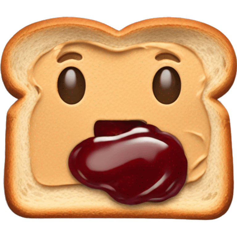 Toast Peanut butter with jam emoji