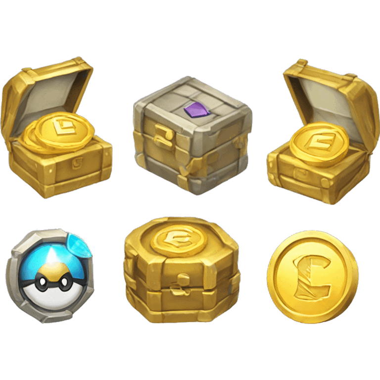 Pokemon Game Case Legendary Epic Random Loot Coins Diamonds PokeDollars emoji