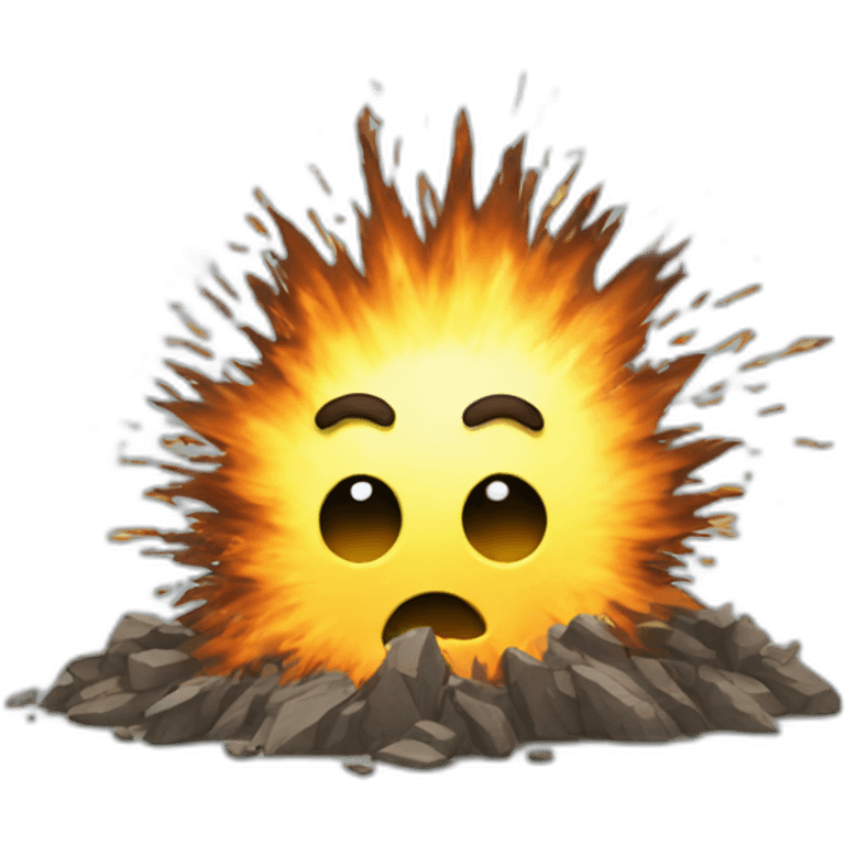 Exploding twitter like emoji