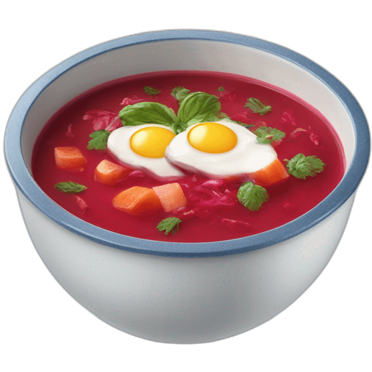 bosch logo on top of bowl of borscht emoji