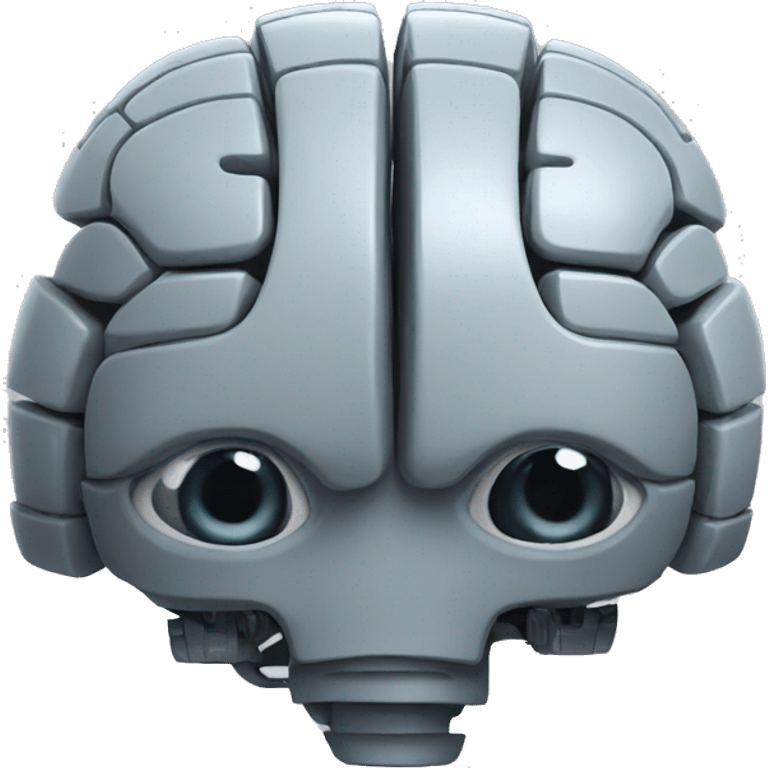 Robotic gray brain  emoji