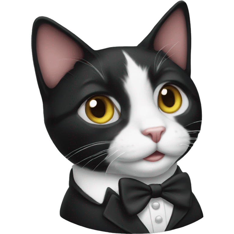 Tuxedo cat emoji