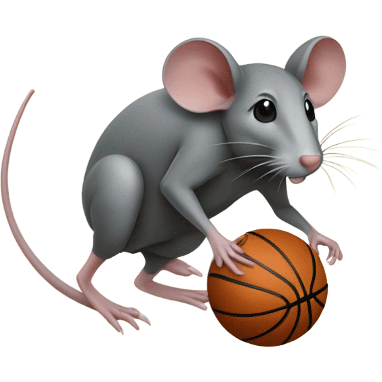 Rat playing basketball emoji