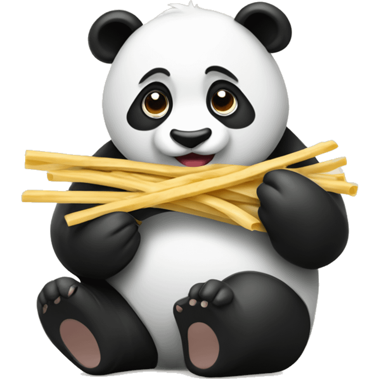 Panda eating fettuccine  emoji